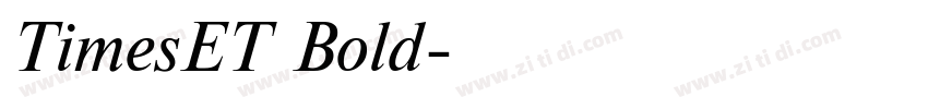 TimesET Bold字体转换